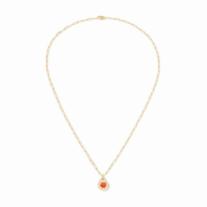 Pendentif Dinh Van Menottes Petit Modèle Corail Or Jaune