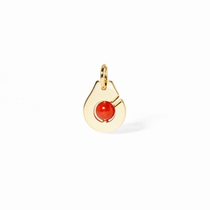 Pendentif Dinh Van Menottes Petit Modèle Corail Or Jaune