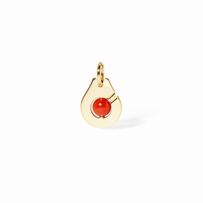 Pendentif Dinh Van Menottes Petit Modèle Corail Or Jaune
