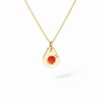 Pendentif Dinh Van Menottes Petit Modèle Corail Or Jaune