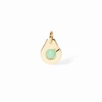 Pendentif Dinh Van Menottes Petit Modèle Chrysoprase Or Jaune