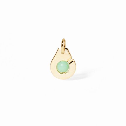 Pendentif Dinh Van Menottes Petit Modèle Chrysoprase Or Jaune