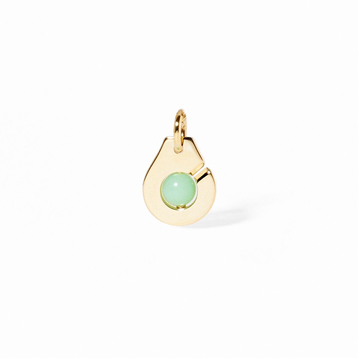 Pendentif Dinh Van Menottes Petit Modèle Chrysoprase Or Jaune