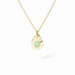 Pendentif Dinh Van Menottes Petit Modèle Chrysoprase Or Jaune