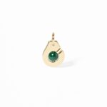 Pendentif Dinh Van Menottes Petit Modèle Malachite Or Jaune