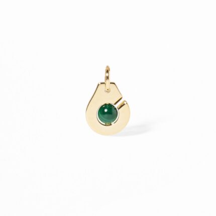 Pendentif Dinh Van Menottes Petit Modèle Malachite Or Jaune
