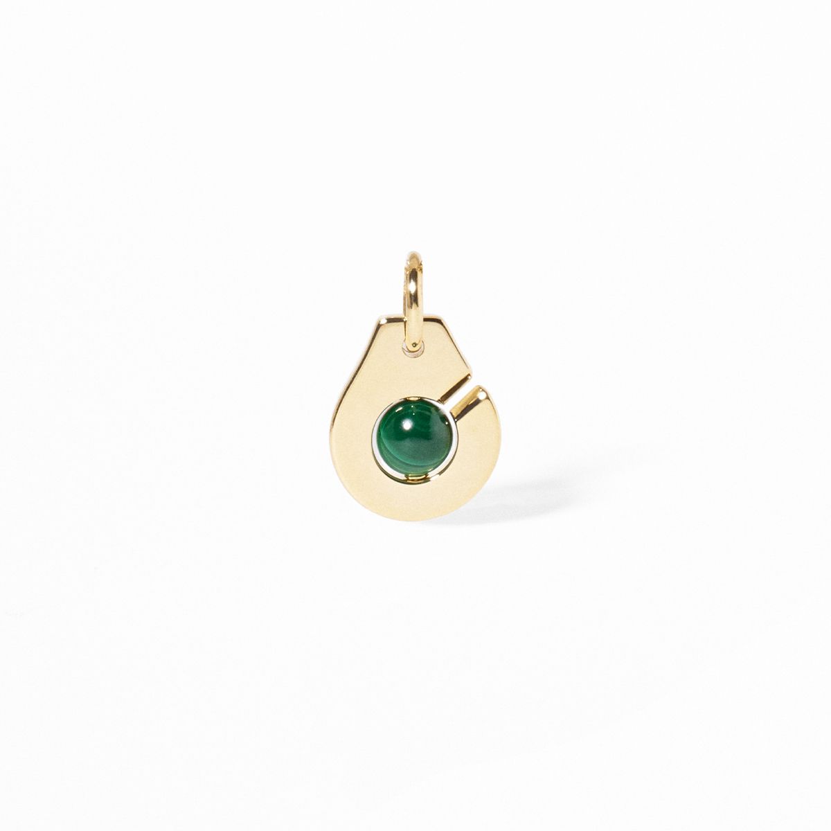 Pendentif Dinh Van Menottes Petit Modèle Malachite Or Jaune