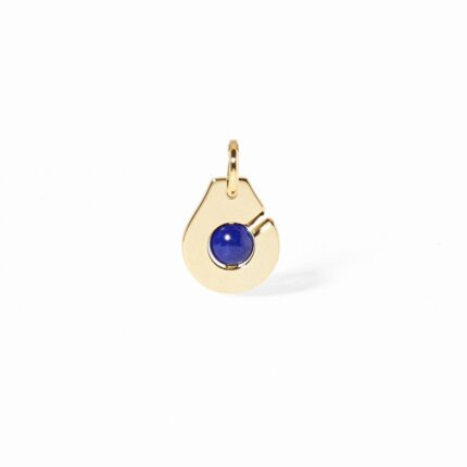 Pendentif Dinh Van Menottes Petit Modèle Lapis Lazuli Or Jaune