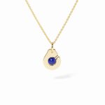 Pendentif Dinh Van Menottes Petit Modèle Lapis Lazuli Or Jaune