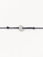 Bracelet Poiray Cœur Entrelacé sur Cordon Titane