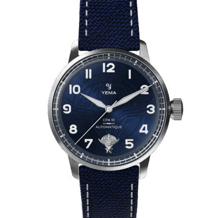 Montre Yema Flygraf CPA10 CMM.10 Cadran Bleu Bracelet Textile 40MM