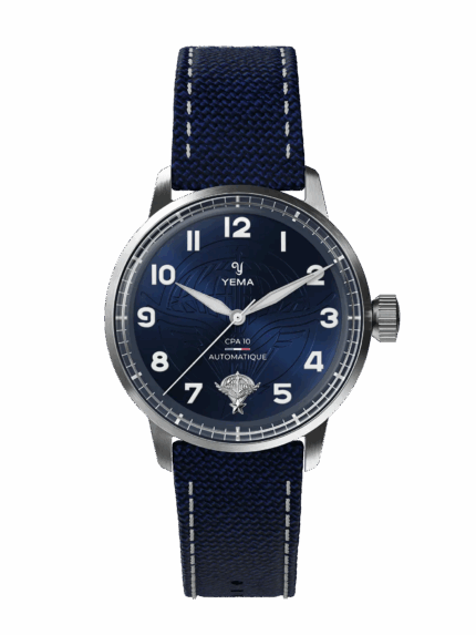 Montre Yema Flygraf CPA10 CMM.10 Cadran Bleu Bracelet Textile 40MM