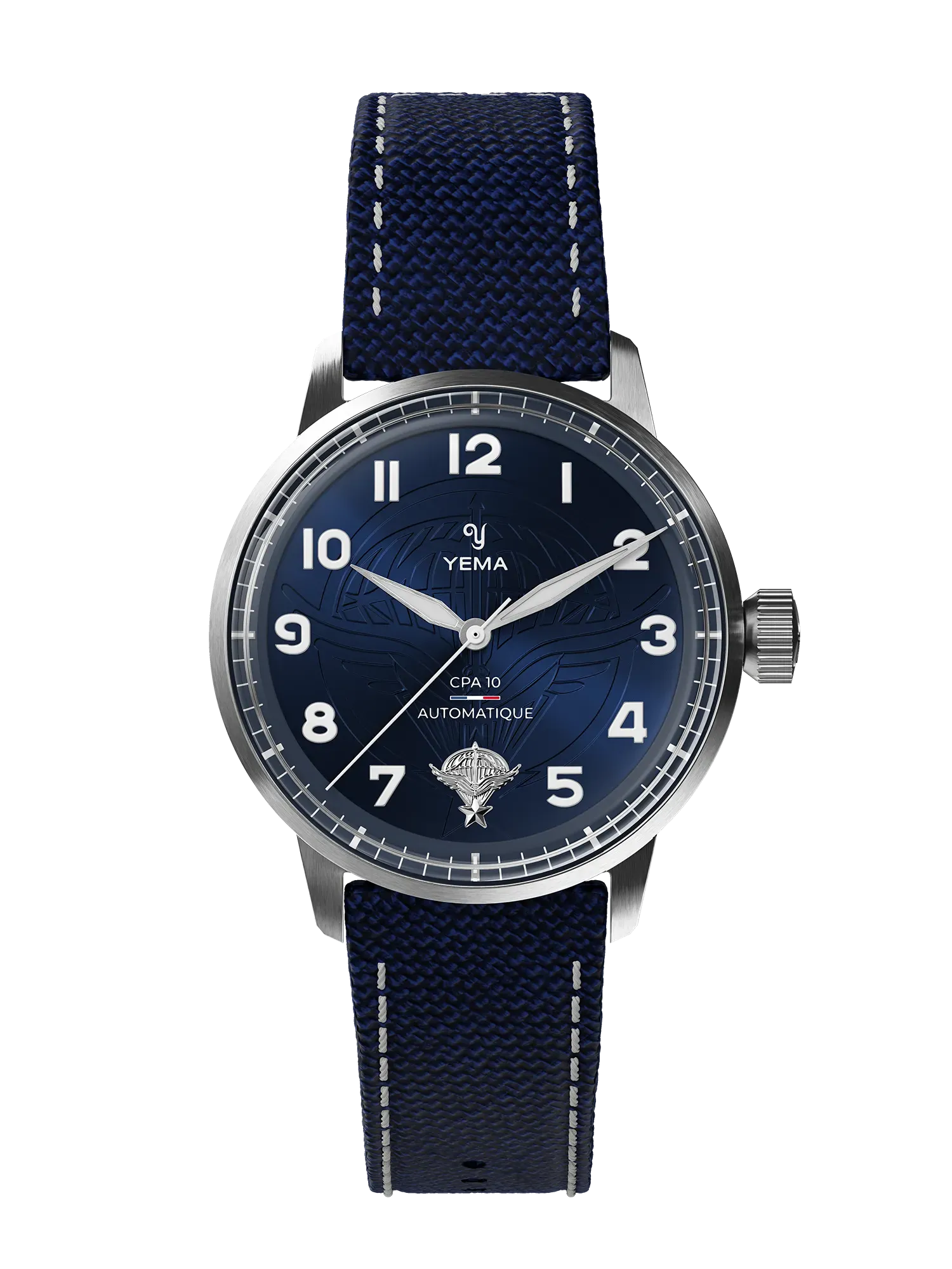 Montre Yema Flygraf CPA10 CMM.10 Cadran Bleu Bracelet Textile 40MM