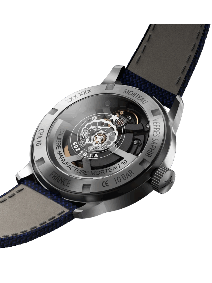 Montre Yema Flygraf CPA10 CMM.10 Cadran Bleu Bracelet Textile 40MM