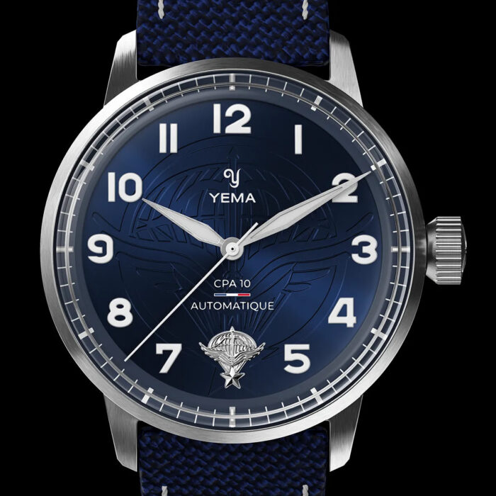 Montre Yema Flygraf CPA10 CMM.10 Cadran Bleu Bracelet Textile 40MM