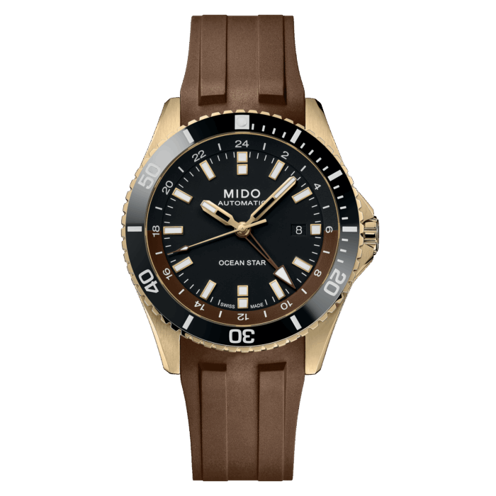 Montre Mido Ocean Star GMT Auto Cadran Noir Bracelet Caoutchouc 44MM
