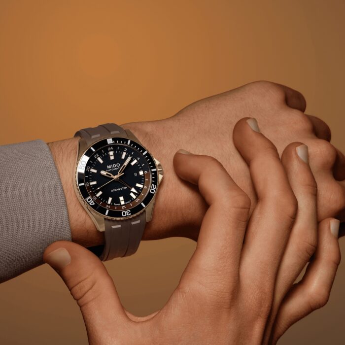 Montre Mido Ocean Star GMT Auto Cadran Noir Bracelet Caoutchouc 44MM