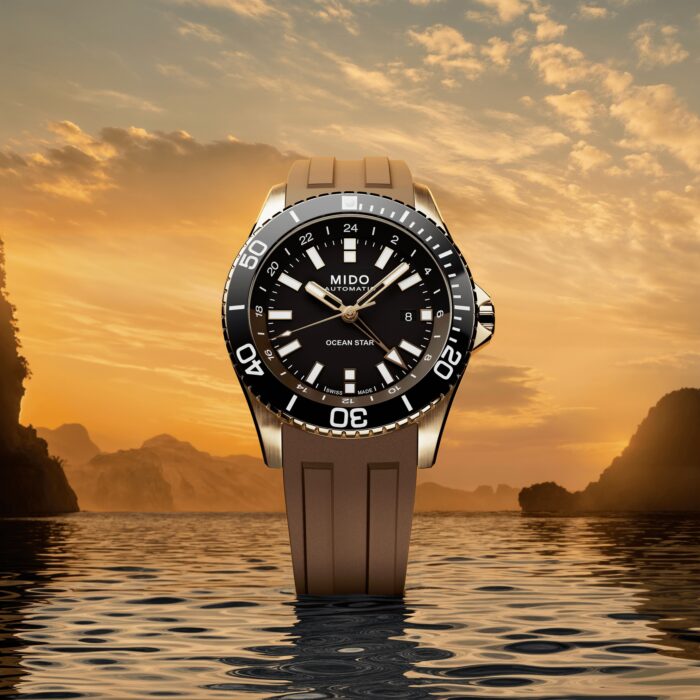 Montre Mido Ocean Star GMT Auto Cadran Noir Bracelet Caoutchouc 44MM
