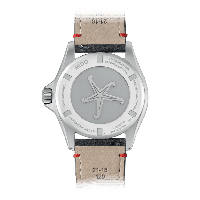 Montre Mido Ocean Star Worldtimer Auto Cadran Blanc Bracelet Cuir 40.5MM