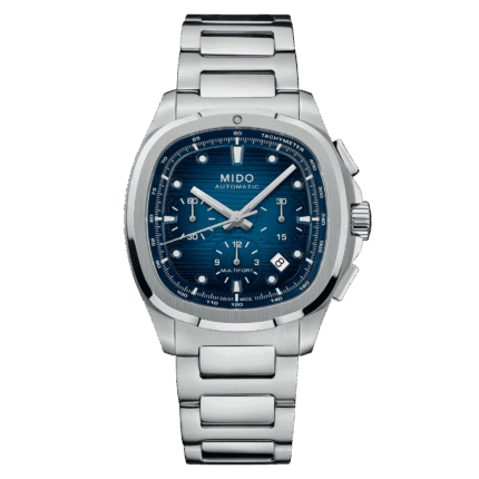 Montre Mido Multifort TV Chronograph Auto Cadran Bleu Bracelet Acier + Textile 42MM