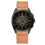 Montre Mido Multifort TV Chronograph Auto Cadran Noir Bracelet Acier + Cuir 42MM