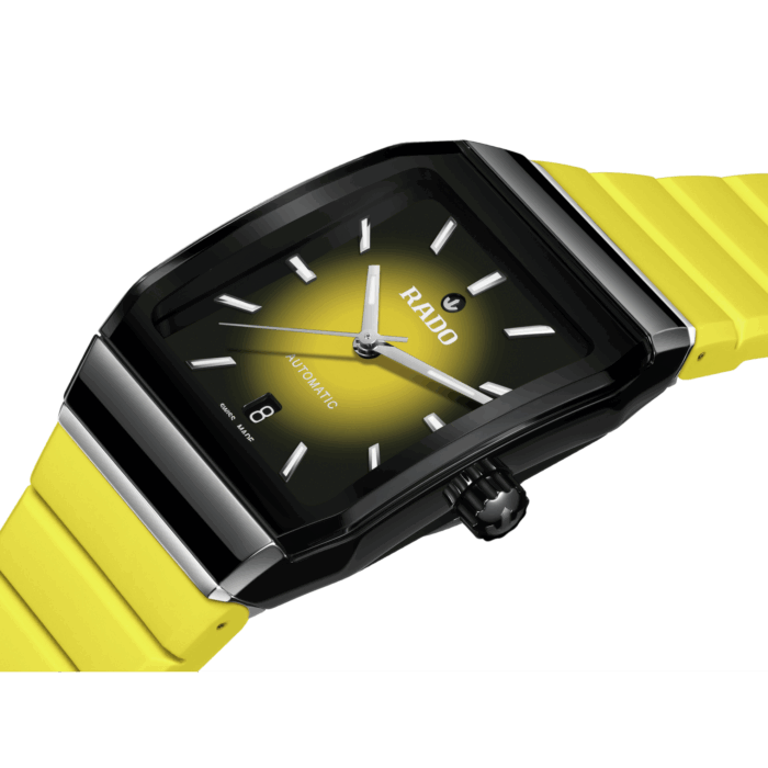 Montre Rado Anatom Automatic Cadran Jaune Bracelet Caoutchouc