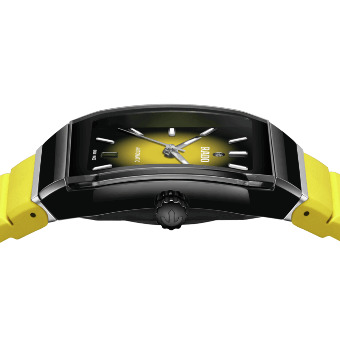 Montre Rado Anatom Automatic Cadran Jaune Bracelet Caoutchouc