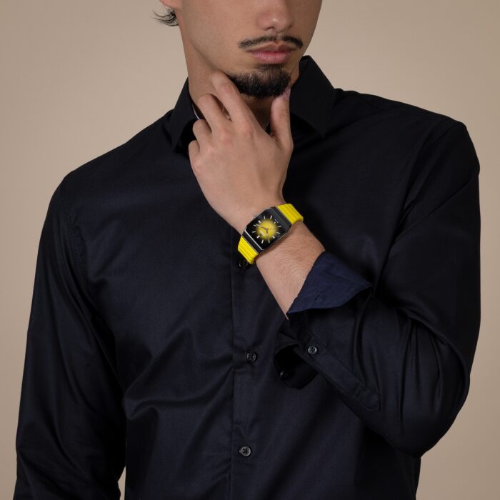 Montre Rado Anatom Automatic Cadran Jaune Bracelet Caoutchouc