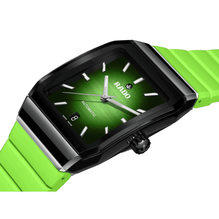 Montre Rado Anatom Automatic Cadran Vert Bracelet Caoutchouc