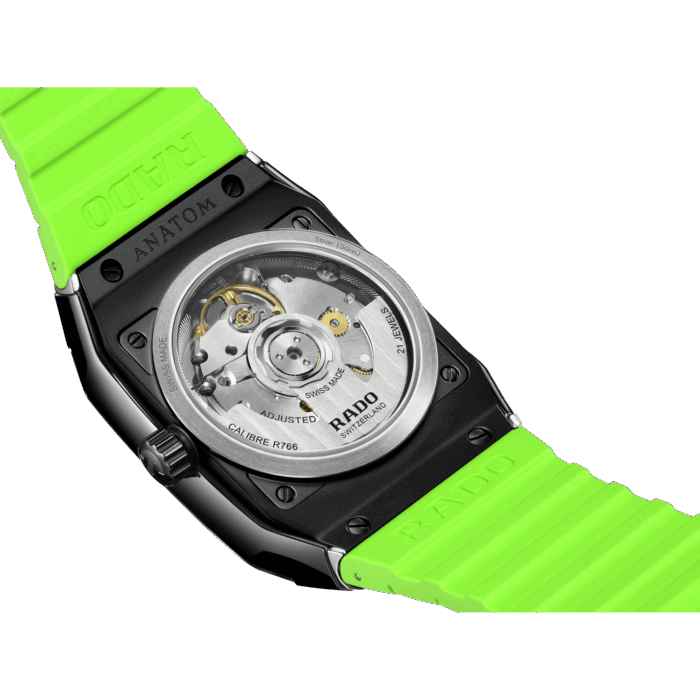 Montre Rado Anatom Automatic Cadran Vert Bracelet Caoutchouc