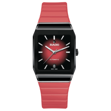 Montre Rado Anatom Automatic Cadran Rouge Bracelet Caoutchouc