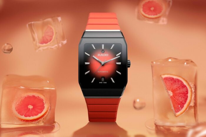 Montre Rado Anatom Automatic Cadran Rouge Bracelet Caoutchouc