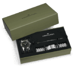 Coffret Spécial Montre Hamilton Khaki Field Murph Auto Cadran Noir Bracelet Acier + Cuir 42MM