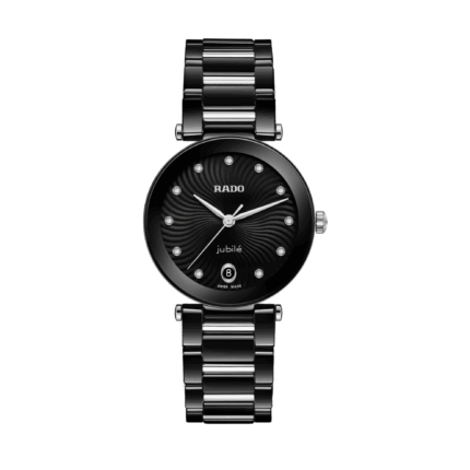 Montre Rado LaCoupole Quartz Diamonds Cadran Noir Bracelet Céramique 31MM