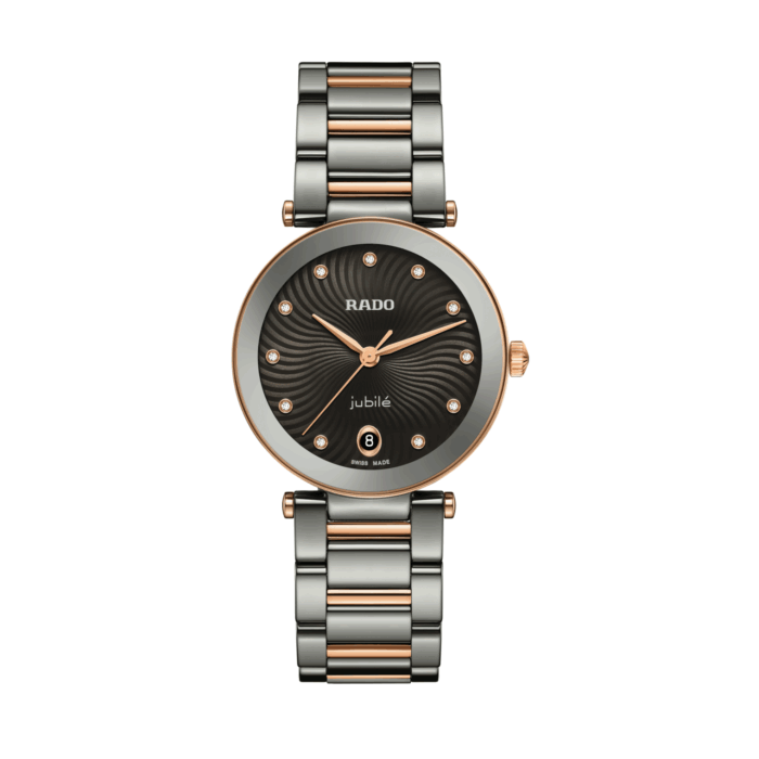 Montre Rado LaCoupole Quartz Diamonds Cadran Noir Bracelet Céramique 31MM