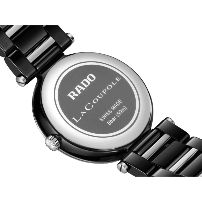 Montre Rado LaCoupole Quartz Diamonds Cadran Noir Bracelet Céramique 31MM