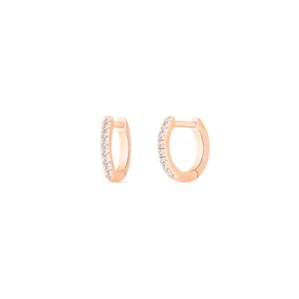 Boucles d'Oreilles Ginette NY Mini Diamonds Hoops Or Rose