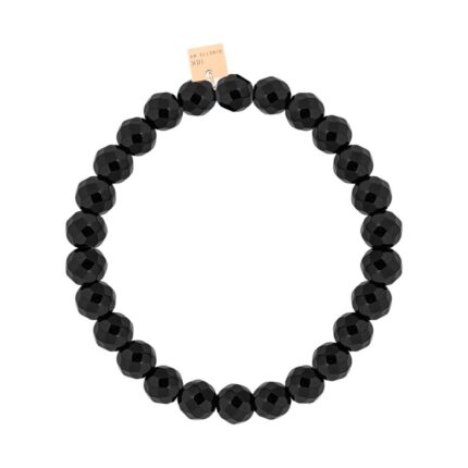Bracelet Ginette NY Pixie Onyx Bead Or Rose