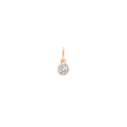 Pendentif Ginette NY Medium Lonely Diamond Charm Or Rose