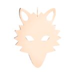 Pendentif Ginette NY Jumbo Wolf Charm Or Rose