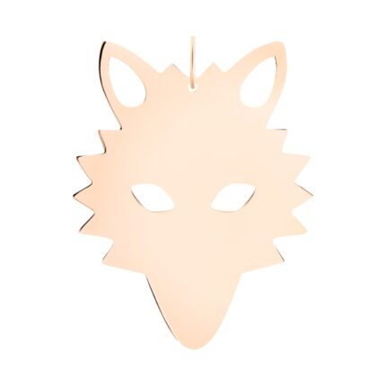 Pendentif Ginette NY Jumbo Wolf Charm Or Rose