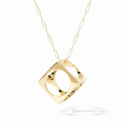 Pendentif Dinh Van Le Pavé Grand Modèle Or Jaune