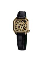 Montre MARCH LA.B Lady Mansart Cheetah Gold Quartz Bracelet Cuir