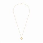 Pendentif Dinh Van Le Pavé Moyen Modèle sur Chaîne Or Jaune
