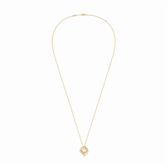 Pendentif Dinh Van Le Pavé Moyen Modèle sur Chaîne Or Jaune Pendentif Dinh Van Le Pavé Moyen Modèle sur Chaîne Or Jaune