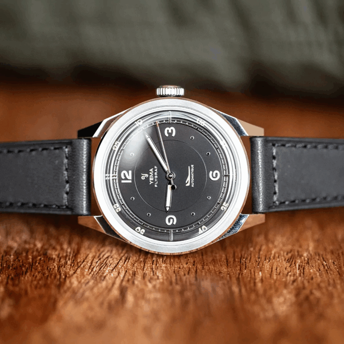 Montre Yema Flygraf Pilot Auto Cadran Noir 38.5MM Montre Yema Flygraf Pilot Auto Cadran Noir 38.5MM
