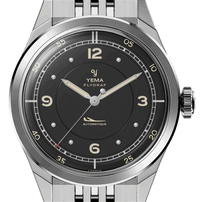 Montre Yema Flygraf Pilot Auto Cadran Noir 38.5MM Montre Yema Flygraf Pilot Auto Cadran Noir 38.5MM