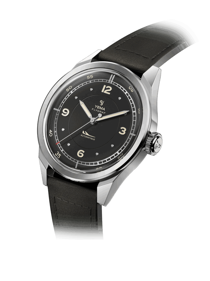 Montre Yema Flygraf Pilot Auto Cadran Noir 38.5MM Montre Yema Flygraf Pilot Auto Cadran Noir 38.5MM