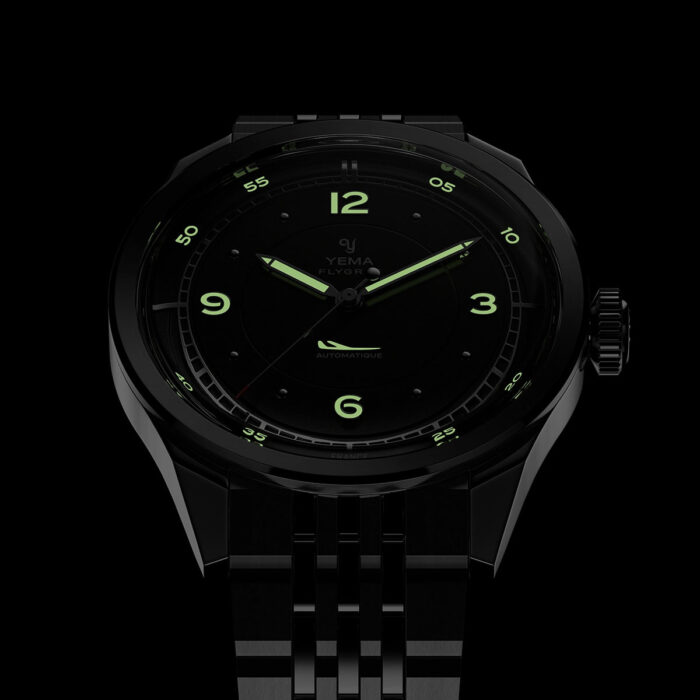 Montre Yema Flygraf Pilot Auto Cadran Noir 38.5MM Montre Yema Flygraf Pilot Auto Cadran Noir 38.5MM