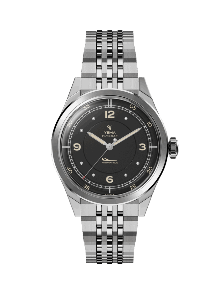 Montre Yema Flygraf Pilot Auto Cadran Noir 38.5MM Montre Yema Flygraf Pilot Auto Cadran Noir 38.5MM